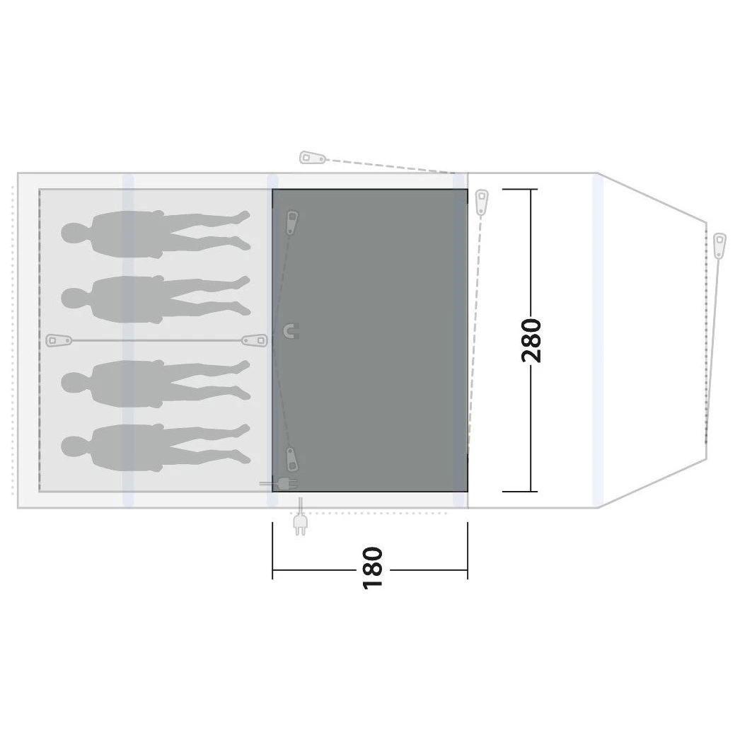 Outwell Flat Woven Carpet Parkdale 4PA - Tent Carpet 4 Outwell Flat Woven Carpet Parkdale 4PA - Tent Carpet - Image 2