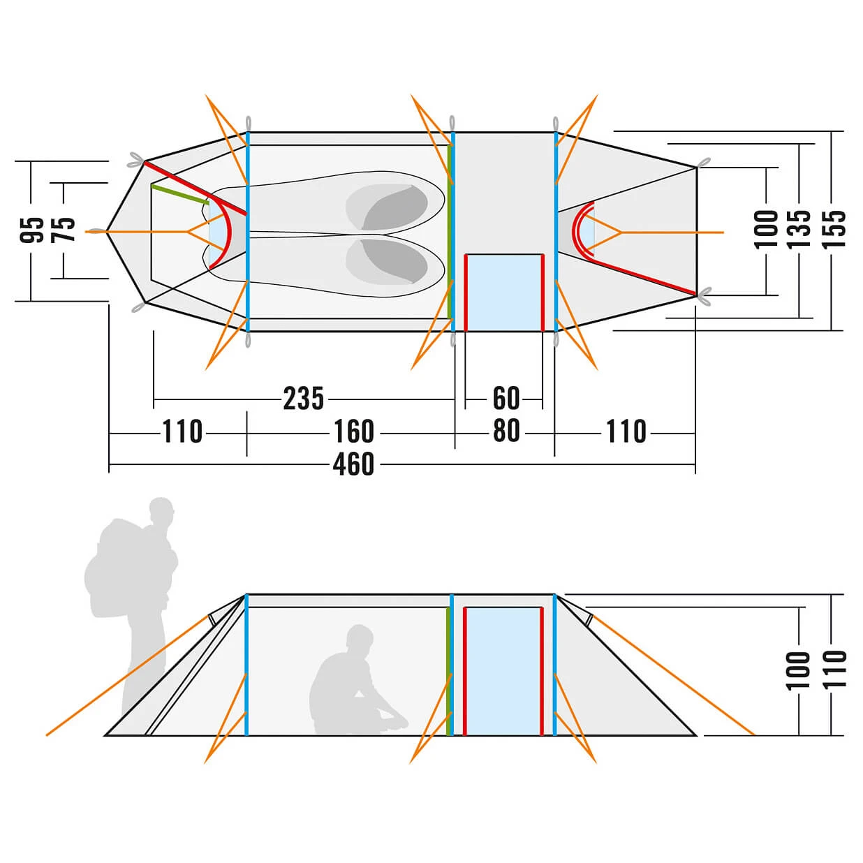 Tatonka Alaska 2.235 PU - 2-person Tent 14 Tatonka Alaska 2.235 PU - 2-person Tent - Image 12