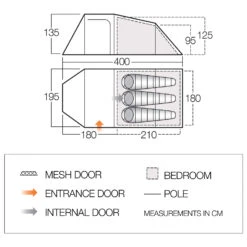 Camping Specialty Store -Camping Specialty Store vango skye 300 3 person tent detail 2