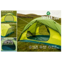 Vango Tryfan 200 - 2-person Tent -Camping Specialty Store vango tryfan 200 2 person tent bf detail 3